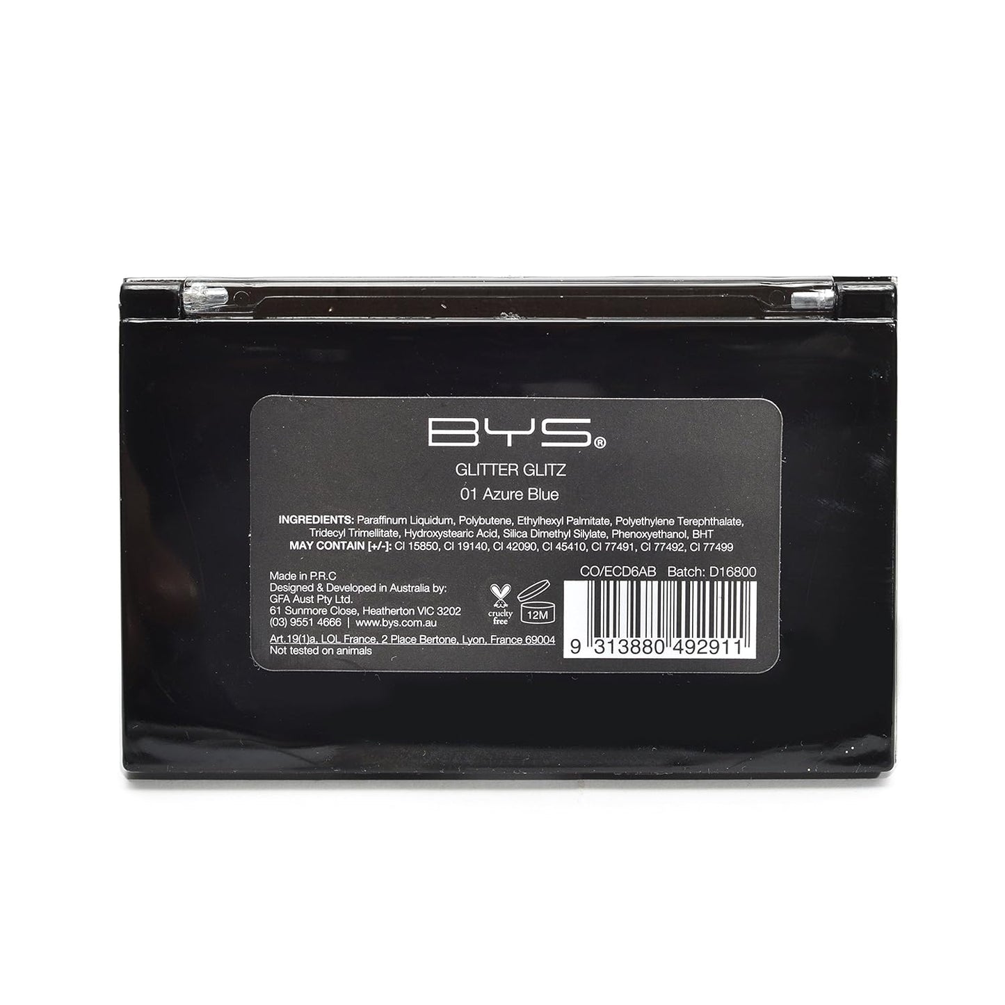 BYS Glitter Glitz Gel for Eyes and Face Eye 6 Shade Makeup Palette - Azure Blue