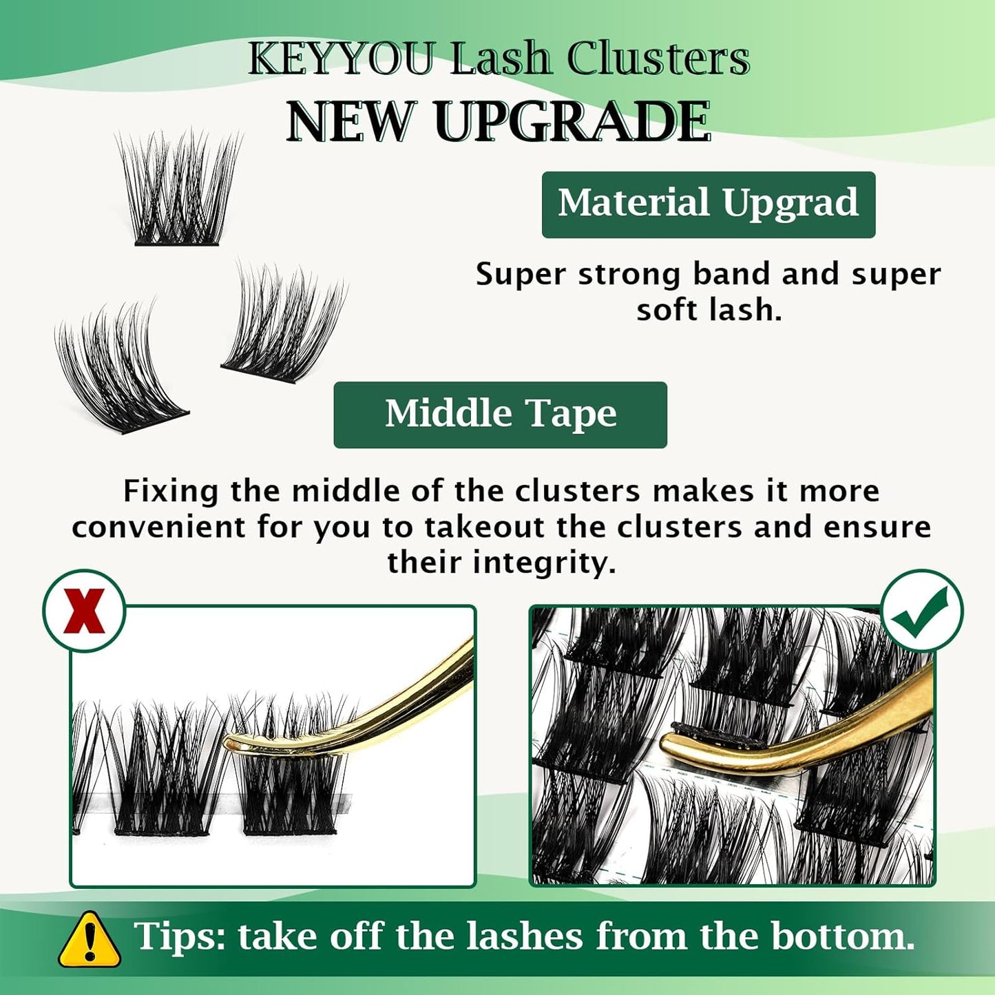 Lash Clusters,96 Pcs Cluster Lashes D Curl 10-18MIX DIY Lash Extensions Eyelash Clusters,KEYYOU Volume Wispy Individual Lashes Soft&Comfortable Easy DIY at Home(Y30,D-10-18MIX)