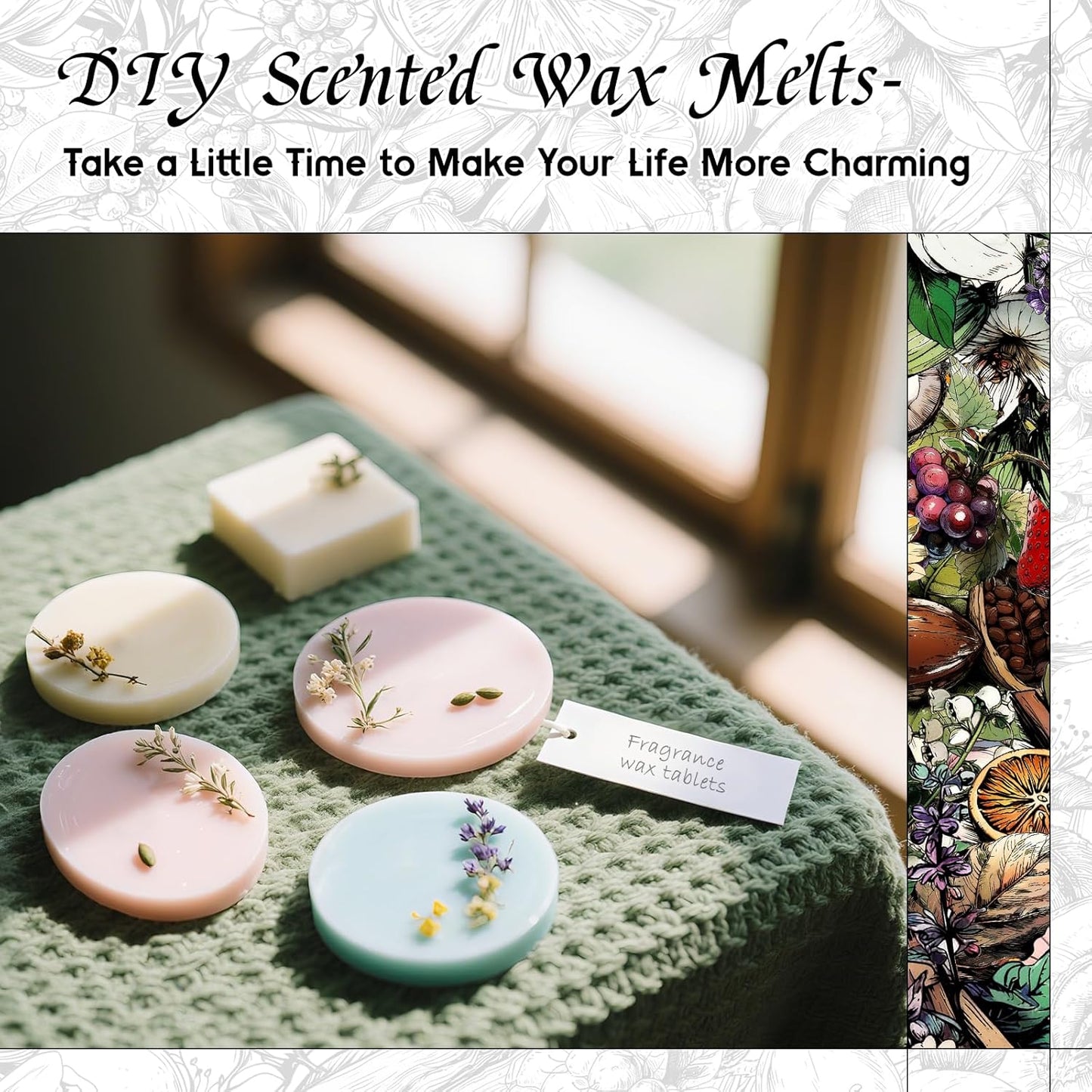 HIQILI Aqueous Bloom Fragrance Oil for Diffusers, Black Currant Leaf‌ & Jasmine, Candles & Soap Making, Long-Lasting Scent - 1 Fl Oz