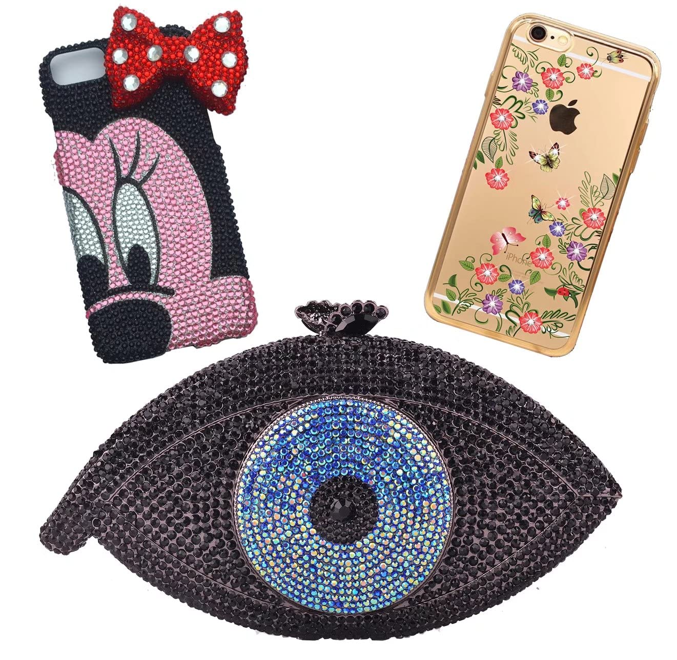 500 Pieces SS30 6mm Flatback Rhinestones Clear Glass Round Gems Crystals for Nail Art DIY Crafts Clothes Shoes Bags （Black）