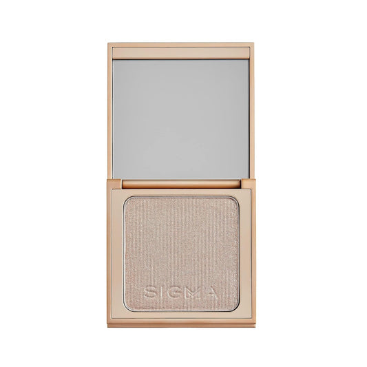 Sigma Beauty Highlighter Makeup – Illuminating Highlighting Powder for Face, Sheer Glimmer Face Highlighter for Cheeks, Cupid’s Bow, & Brow Bone (Sizzle, Rosy Gold Metallic)
