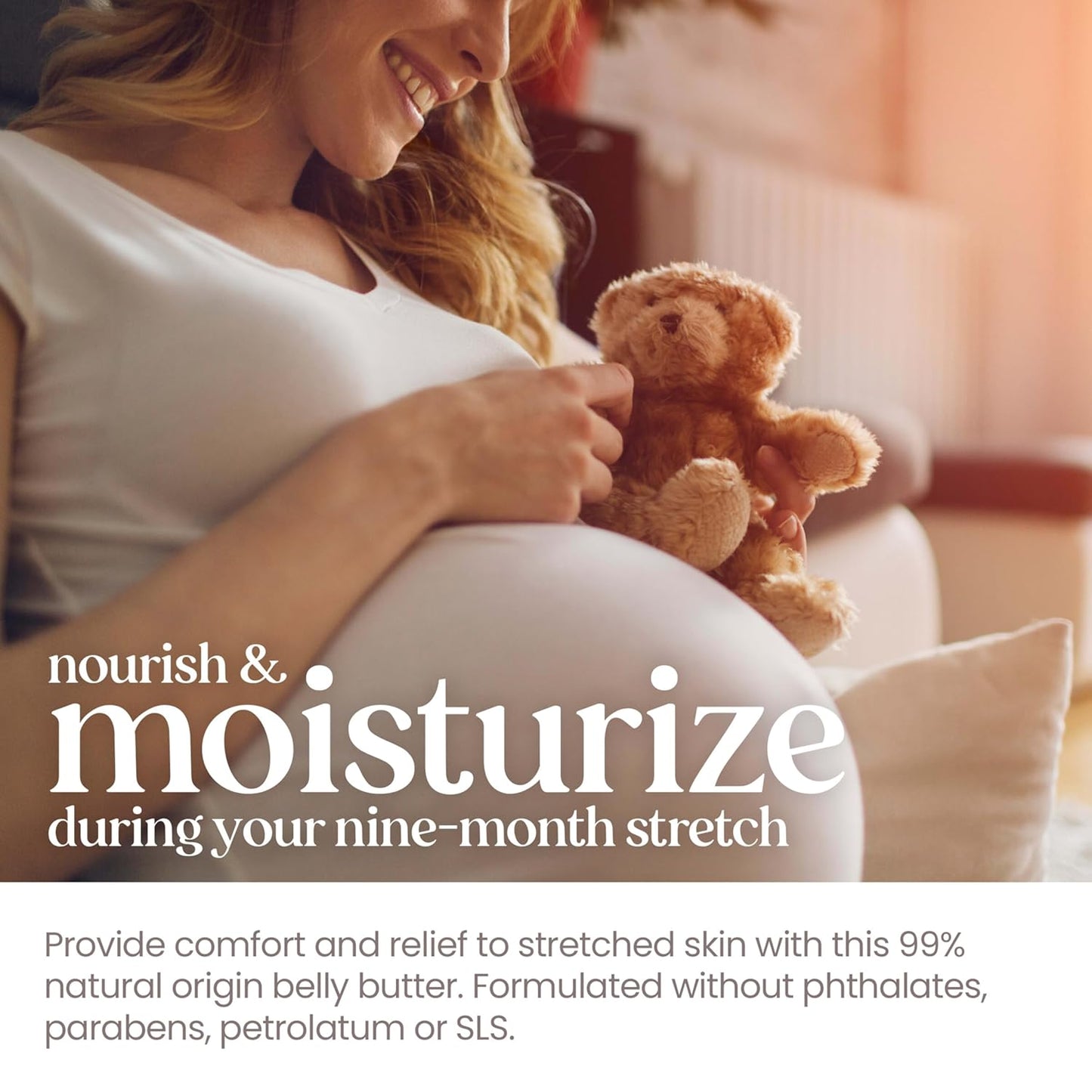 Burt's Bees Mama Belly Butter, Stretch Mark Cream for Pregnancy Massages Body & Reduces Scar Appearance, Prenatal & Postnatal Tummy Skin Care, Shea Butter & Vitamin E Rich Formula, 6.5 Oz Tub