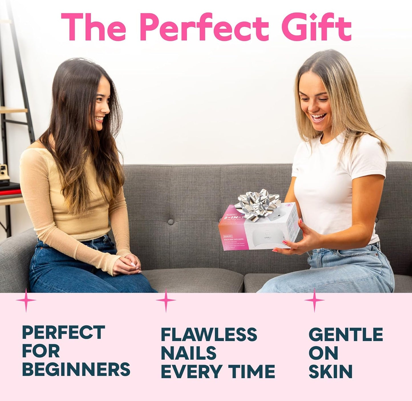 SUNUV UV LED Nail Lamp, Nail Dryer for Gel Polish UV Light for Gel Nails with Sensor 2 Timer SUN9C Blue Gift for Women Girl