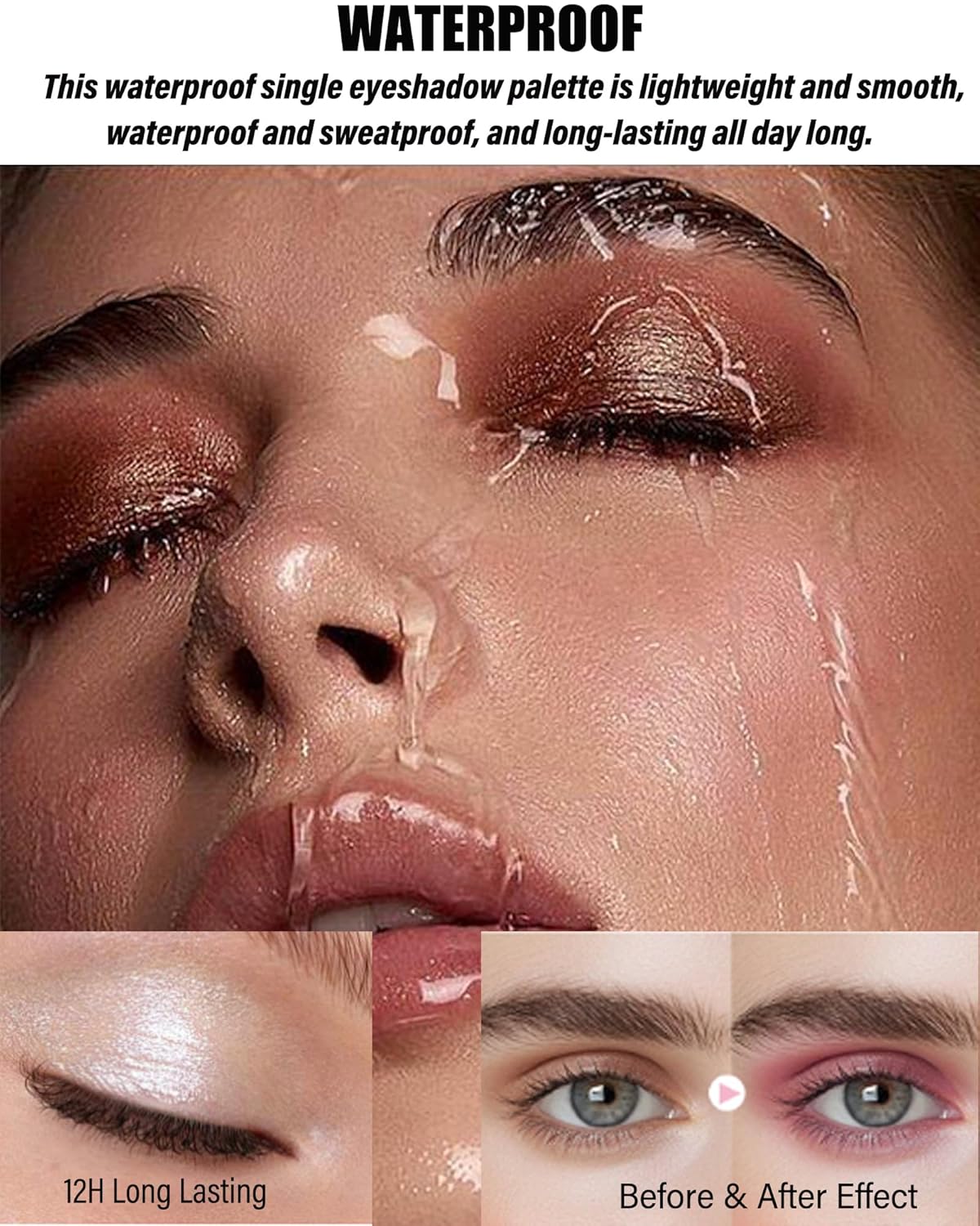 Single Matte Eyeshadow, Pink Eye Shadow Blush Palette Makeup,High Pigment Waterproof Nude Multiuse Pressed Eye Shadows Powder with Smooth Powder,Lightweight Blendable Formula for Daily Eye Look-342