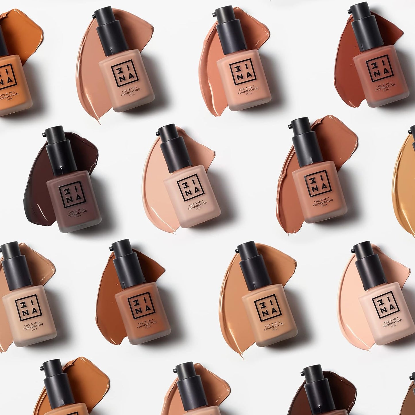 3INA The 3-In-1 Foundation 204 - Vegan Formula - Combination Of Primer, Concealer And Foundation - Medium Coverage - Natural Finish - Perfect For Covering Lines And Blemishes - Long Lasting - 1.01 Oz