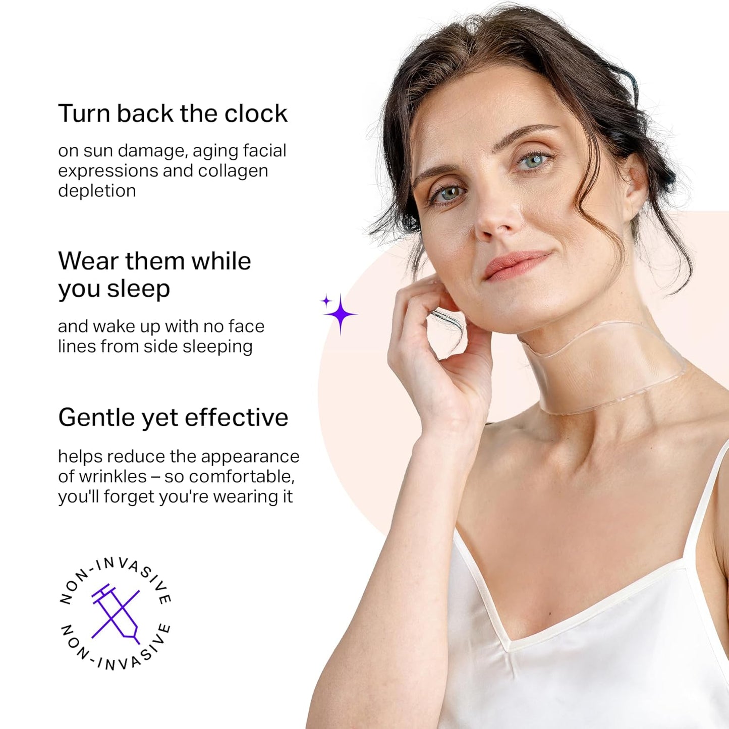 BLUMBODY Neck Wrinkle Patches – Anti-Wrinkle Silicone Patches for Skin Firming, Tightening – Reusable Overnight Pads – Anti-Aging Crepe Erase Pads – Neck, Décolleté (1.5-Month Supply)