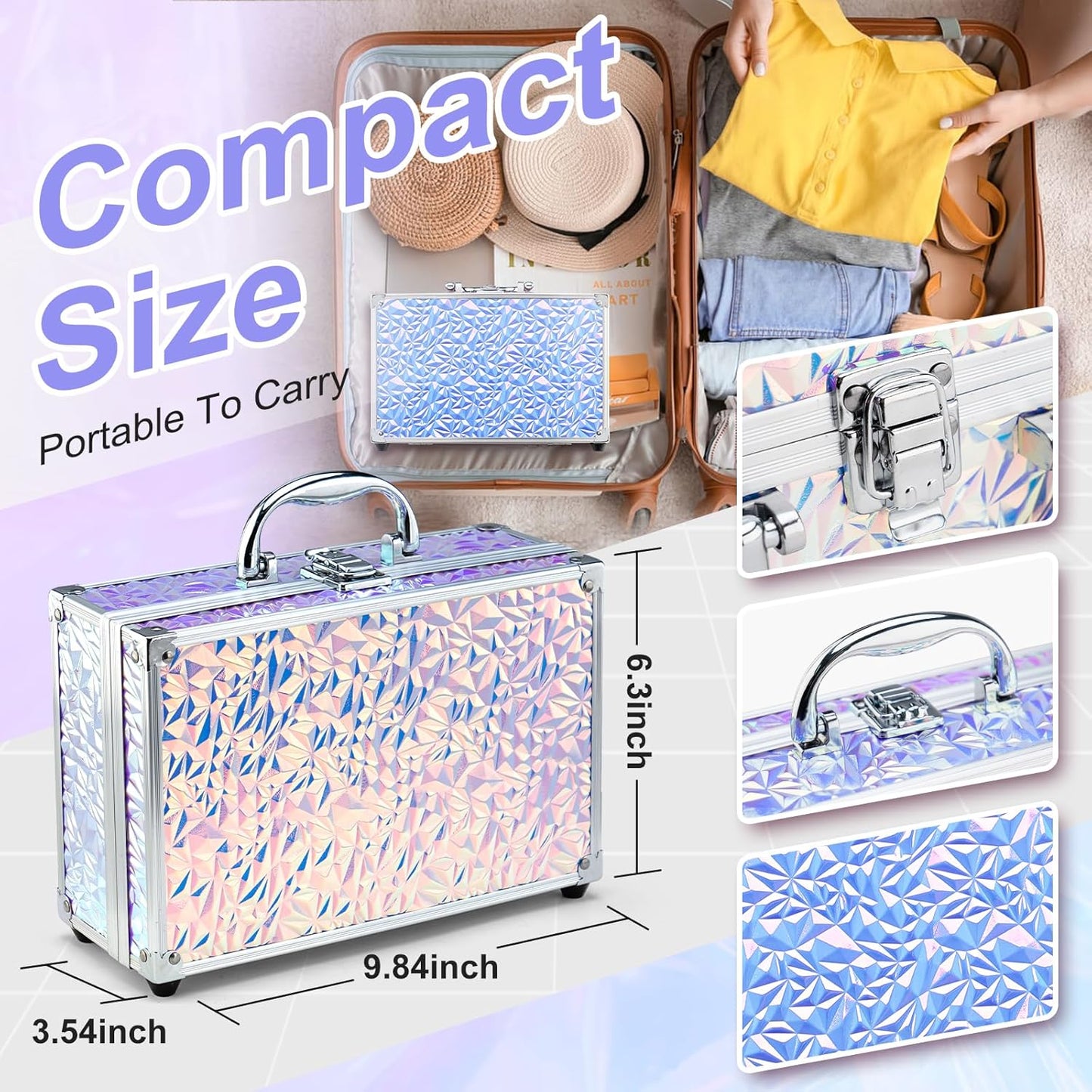 Color Nymph Makeup Kit For Women, Girls Makeup Set For Teens Professional Make Up Kits With Travel Case Full Cosmetics Kit w/ 35 Colors Eyeshadows Lipstick Blush Brushes Lipgloss Mascara