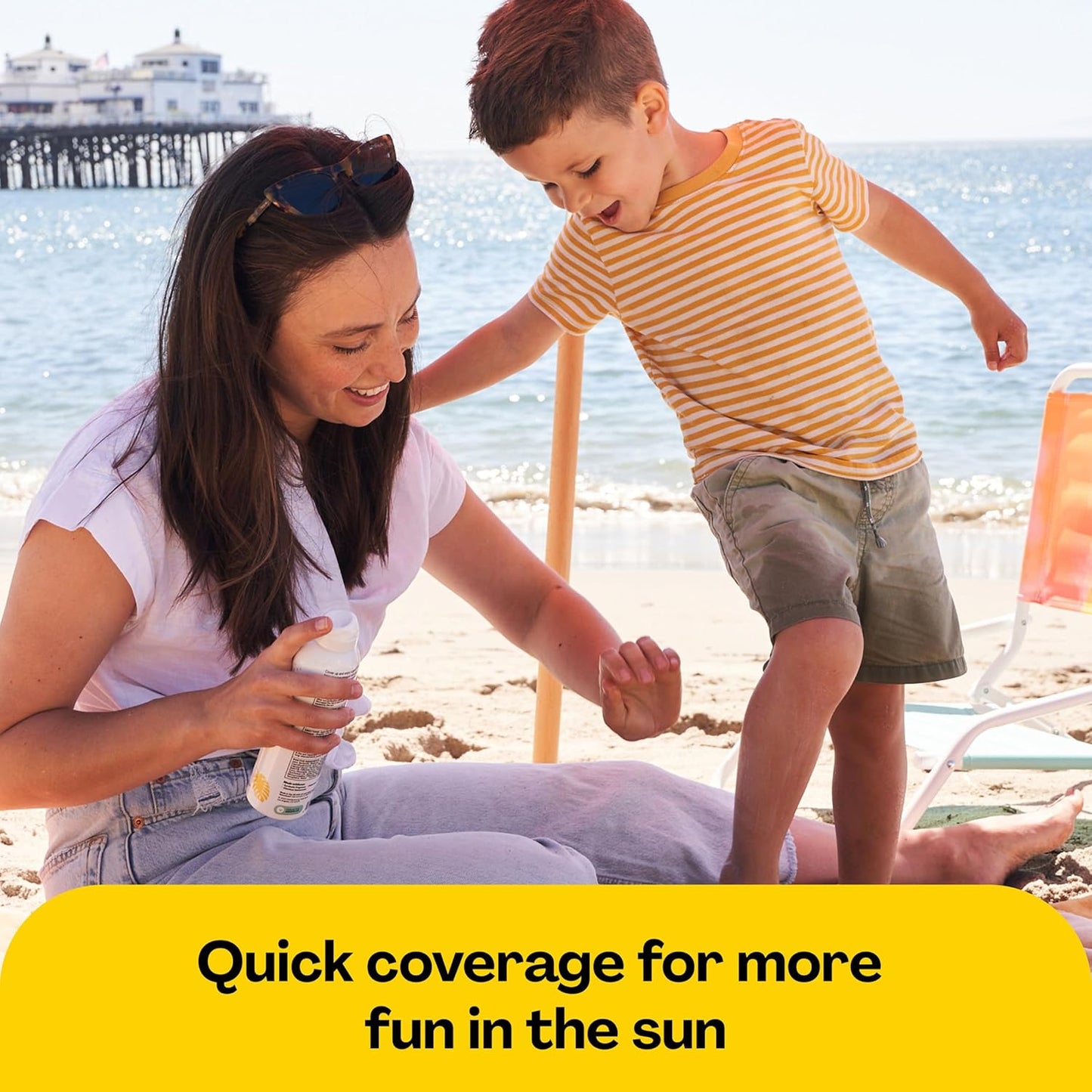 Hello Bello SPF 50 Mineral Sunscreen Spray - Hypoallergenic Broad Spectrum UVA + UVB Protection - Reef Friendly & Water Resistant - 5 oz (Pack of 2)