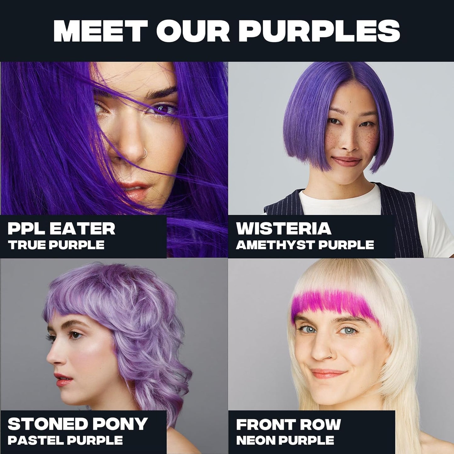 Good Dye Young Semi-Permanent Hair Color, Vegan and Cruelty-Free Purple Hair Dye, Last up to 24 Washes, Non-Damaging Conditioning Hair Color (5FL OZ, Stoned Pony)