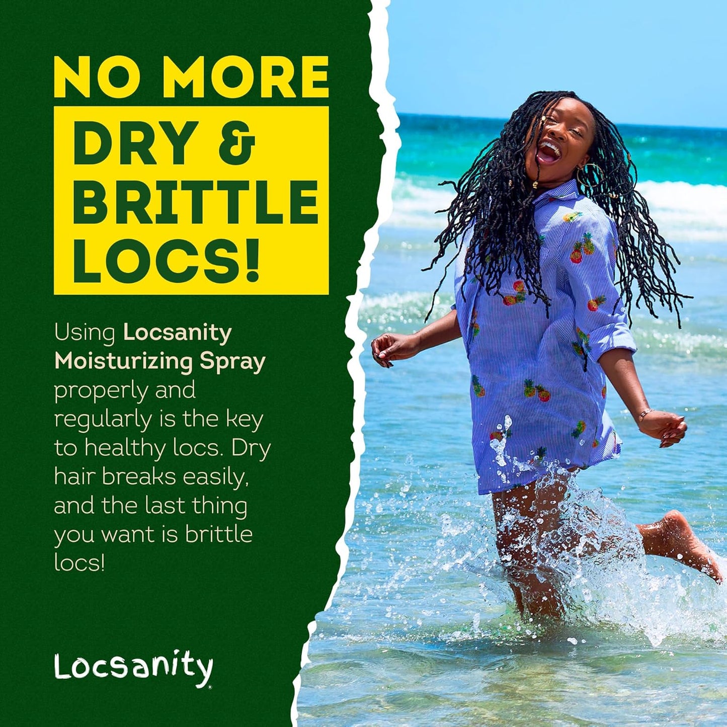 Locsanity Daily Moisturizing Refreshing Spray for Locs, Dreadlocks - Rose Water and Peppermint Hair Scalp Moisturizer, Dreadlock Spray - Natural Loc Care and Maintenance (12oz)