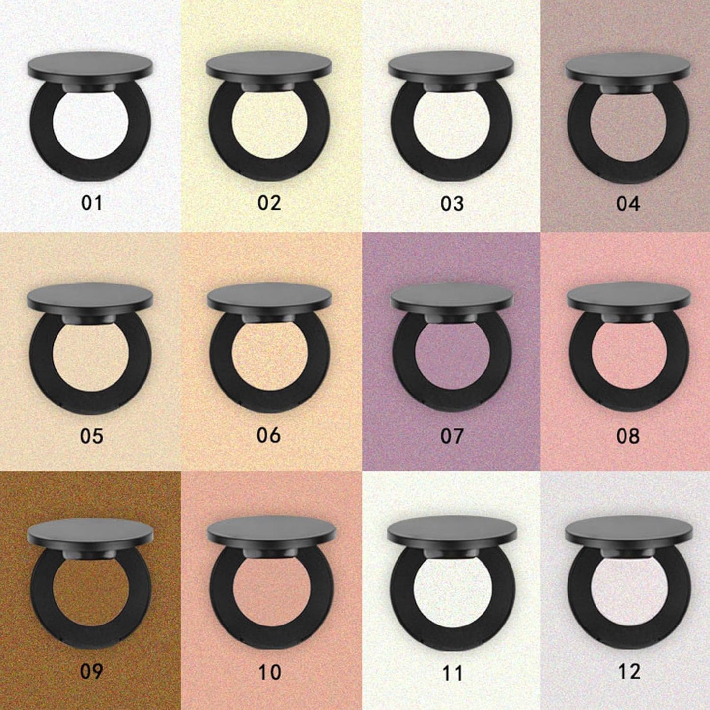 Face Highlighter Powder Palette, Glossy Glitter Illuminator Powder, Shimmer Shades for Face Highlighter Makeup, Highly Pigmented Natural Shiny Highlight Makeup Illuminator Highlighter 12