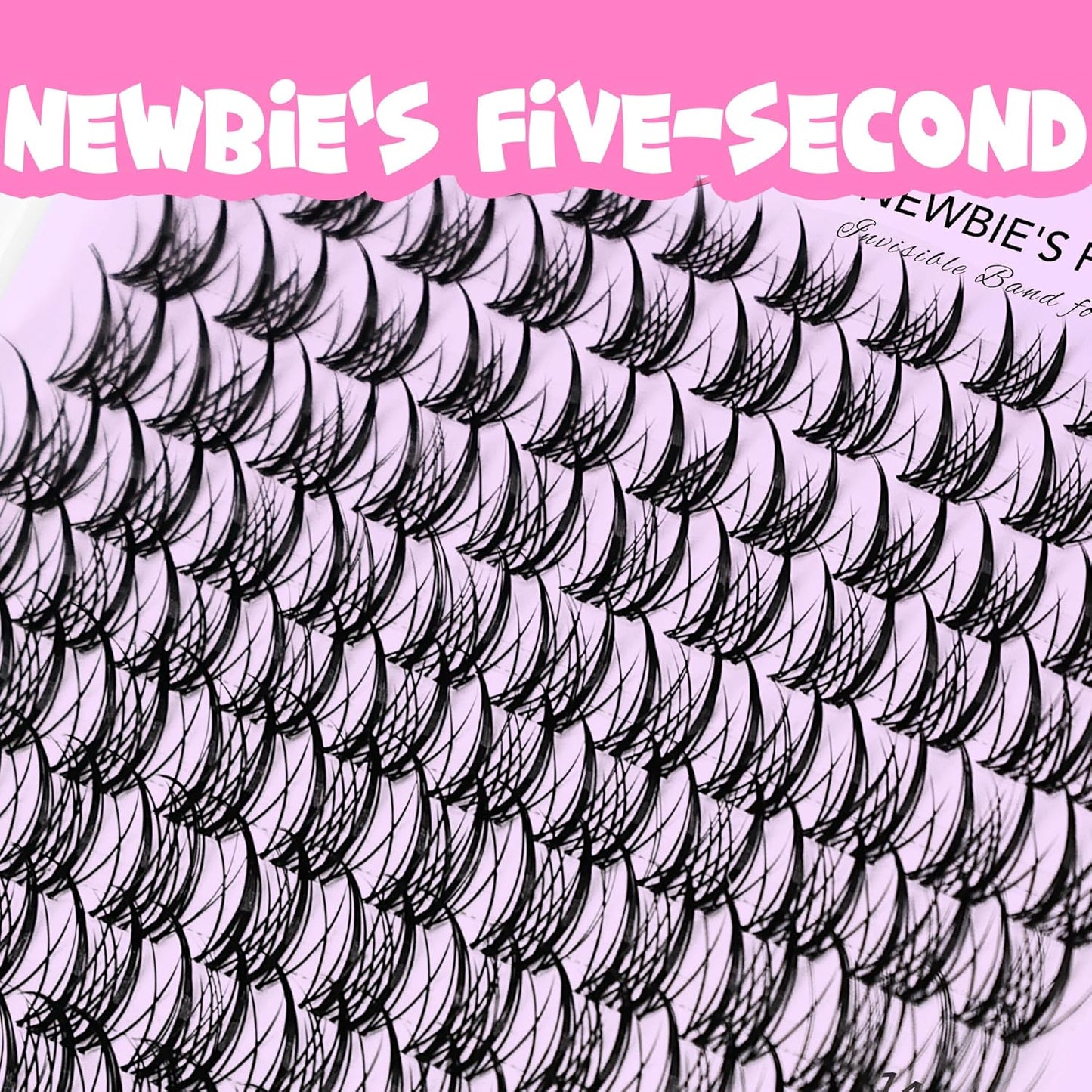 VEYESBEAUTY Lash Clusters Eyelash Extensions Thin & Invisible Band DIY Individual False Eyelashes Newbie's Five-Second Series Wispy Lash Tray for Self-application, Sylph Lashes 8-18mm Mixed Length