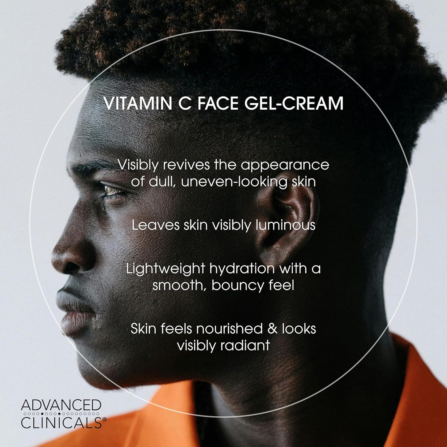 Advanced Clinicals Brightening Vitamin C Face Cream Gel With Niacinamide + Hyaluronic Acid | Vitamin C Moisturizer Lotion For Face Visibly Diminishes Look Of Dark Spots & Uneven Skin Tone, 2.5 Fl Oz