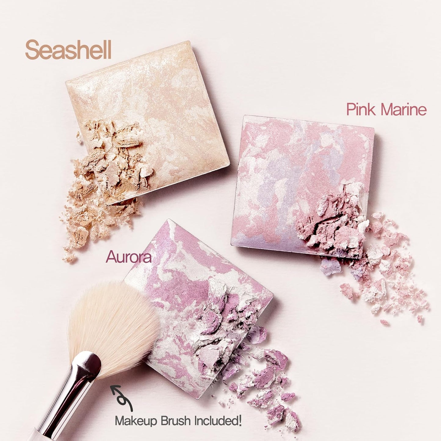 Espoir Tone Pairing Highlighter #Seashell │0.33 oz. (9.6 g)│Subtle Glitters for Daily make up │ 3 color Shades Going Well with Various Skin Tones │Sheering Makeup │ Korean Beauty Costmetics