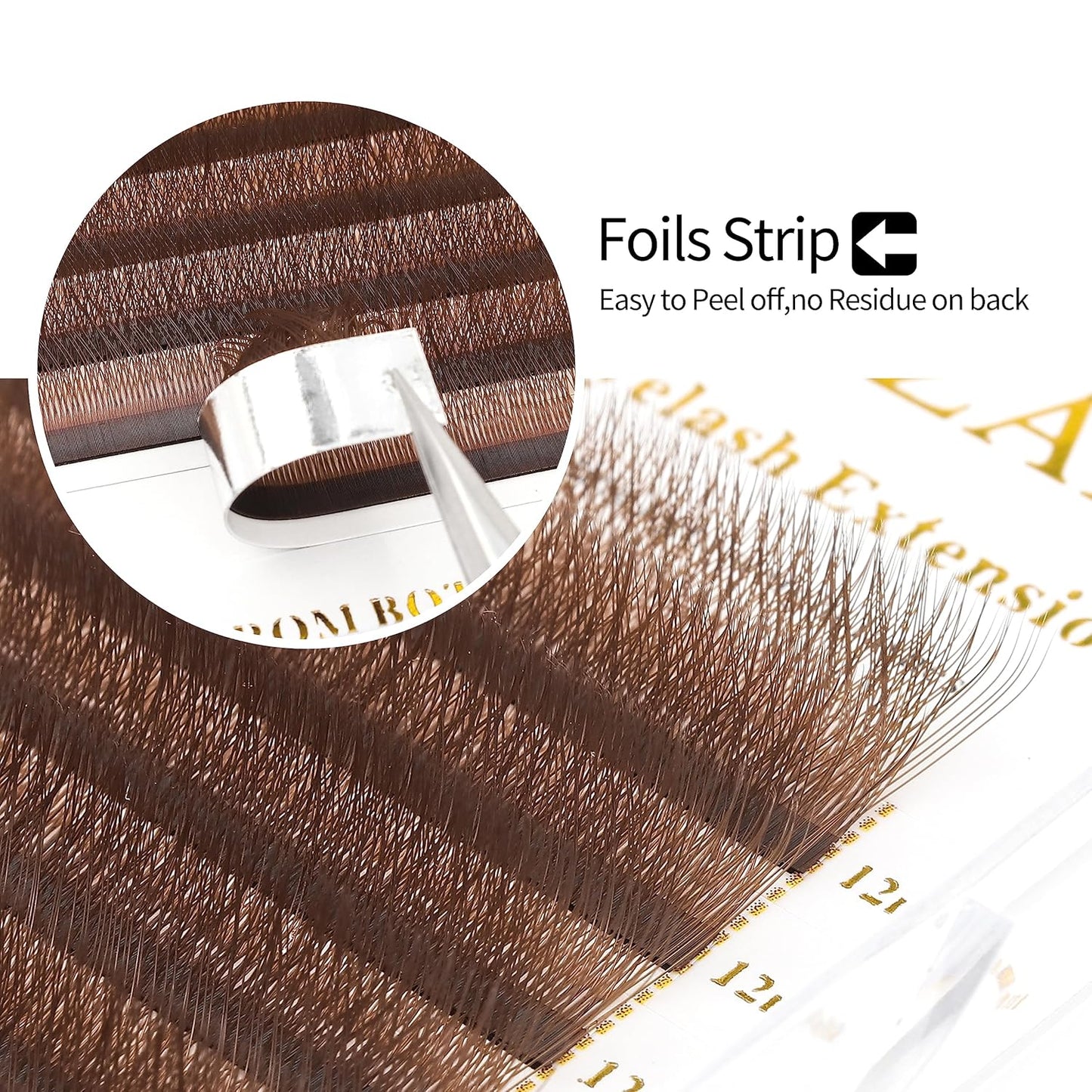 Lash Extensions Brown 4D W Eyelash Extensions W Shape 0.07mm Thickness D Curl 11mm Premade Fans Lashes Colored Lash Extension Volume Lashes Individual Lashes(W-Brown-4D-0.07-D,11mm)