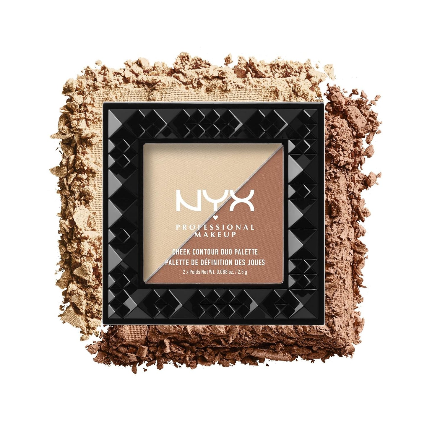 NYX PROFESSIONAL MAKEUP Cheek Contour Duo Palette, Perfect Match, 0.18 Ounce