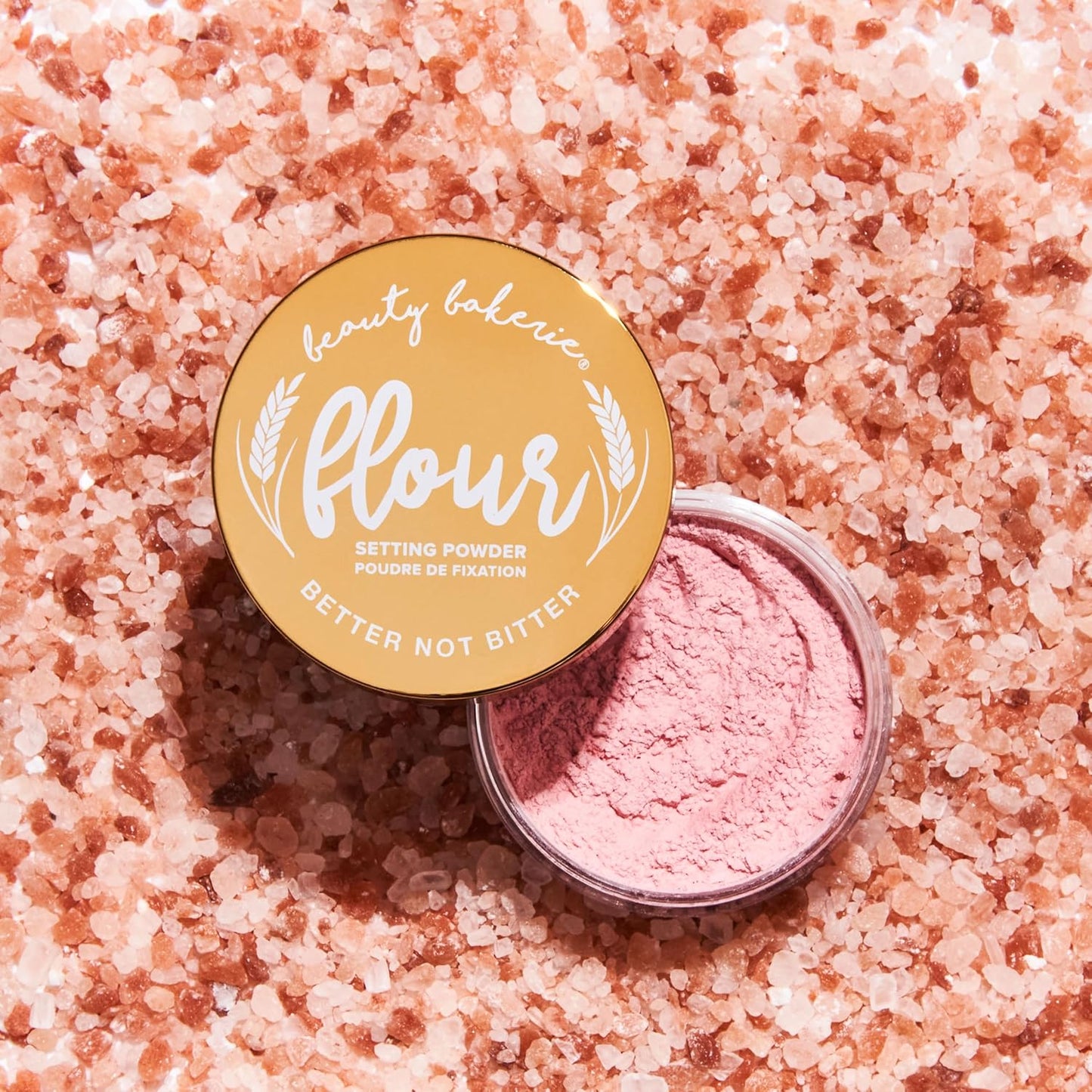 Beauty Bakerie Flour Setting Powder for Foundation, Loose Face Powder Makeup, Perfect for Oily Skin, Long-Lasting Matte Finish, Ideal for Baking and Blurring, 0.5oz, Himalayan (Pink)