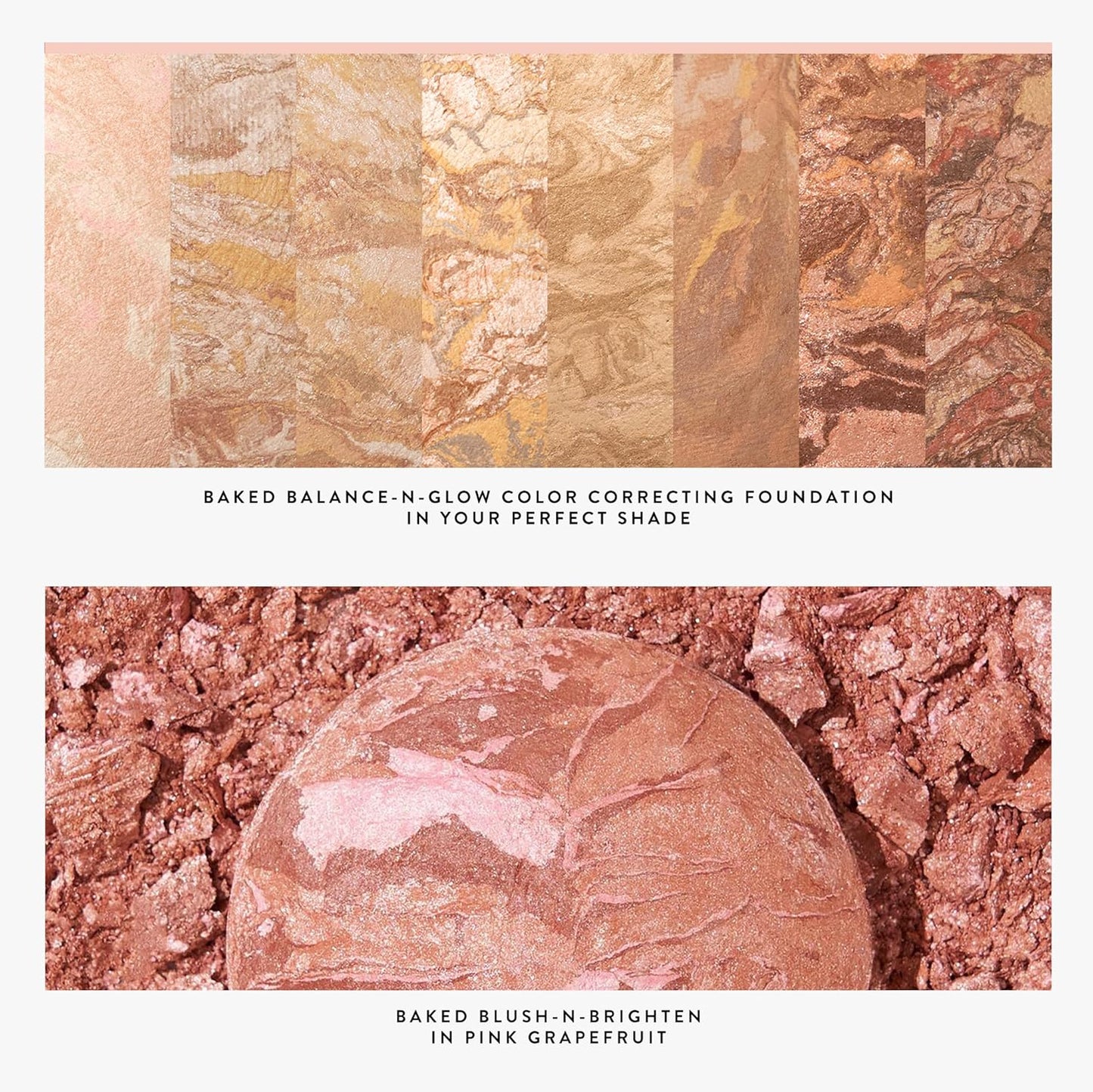 Blush-n-Glow Kit (3 PC): LAURA GELLER NEW YORK Baked Balance-N-Glow Illuminating CC Powder Foundation Sand, Retractable Kabuki Brush, Baked Blush-N-Brighten Pink Grapefruit